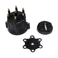 JM6975BK Pro Series Distributor Cap and Rotor Kit, 6 Cylinder Male, Black