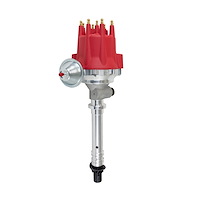 JM7715R Pro Series Ready-to-Run Distributor, Corvette V8 ('62-'74) Tach Drive, Red