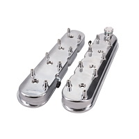 JM8082-1 Valve Covers, Cast Alum., w/ Coil Mounts LS, Satin