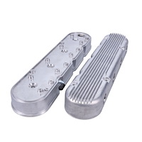 JM8082-2 Valve Covers, Finned Cast Alum., w/ Coil Covers LS, Satin