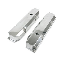 JM8097-8P Valve Covers, Fab. Alum., Short Bolt w/ Holes Chrysler BB, Polished