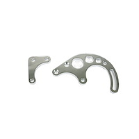 JM9105-1C Power Steering Saginaw Bracket, Aluminum SBC LWP 2-Piece, Chrome