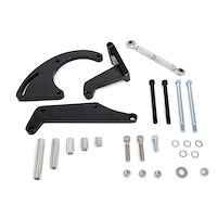 JM9106BK A/C Compressor Sanden 508 Bracket, Aluminum SBC Long Water Pump, Black
