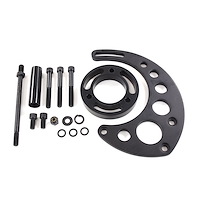 JM9123BK Alternator 10SI Bracket, Aluminum BBC High-Mount Long Water Pump, Black