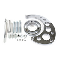 JM9123C Alternator 10SI Bracket, Aluminum BBC High-Mount Long Water Pump, Chrome