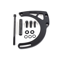 JM9131BK Alternator 10SI Bracket, Aluminum SBC Mid-Mount Long Water Pump, Black