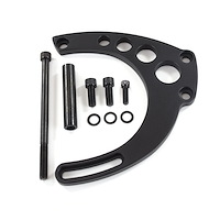 JM9133BK Alternator 10SI Bracket, Aluminum BBC Mid-Mount Long Water Pump, Black