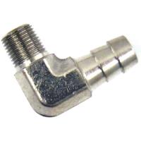 1/4 NPT X 3/8 90 Hose Barb Brass