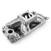 1-147-023 Chevy BBC 454 HiRise Rect Port Intake Manifold Machine Polished