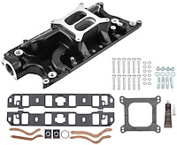 MidRise Air Intake Manifold Kit Small Block Ford 260/289/302W - Black Finish