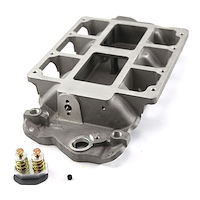 1-149-004-01 Supercharger Intake Manifold for Small Block Chevy 6-71, 8-71 [Satin Aluminum]