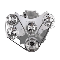 1-415-003-01 Ford SB 289 302 351w Aluminum Serpentine Complete Engine Pulley Kit Polished