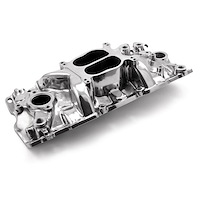 PCE147.1001 Holeshot Intake Manifold for 1957-1995 Small Block Chevy 350, Non-EGR [Polished]