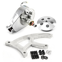 PCE172.1008 Power Steering Pump, Billet Bracket and Pulley Kit for Ford 302, 351C Cleveland