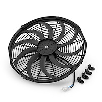 16 Reversable 12V S Blade Radiator Electric Thermo Fan - Big Motor