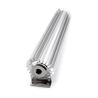 Single Pass Transmission Oil Cooler With 3/8" Hose Barb Fittings Overall: 3" H x 3.25" T x 12" W