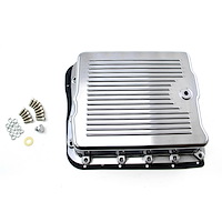 Turbo 700R4 Finned Aluminum Transmission Oil Pan Set Polised w/Bolts / Gasket