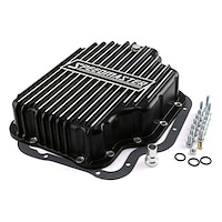 PCE221.1021 Aluminum Transmission Oil Pan for GM TH400 [Black]
