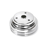 Crankshaft Pulley Small Block Chevy 350 Long Water Pump Swap 2 Groove V-Belt 6.6" Billet Aluminum