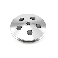 Chevy Gm Aluminum 1 V Groove Power Steering Pulley Satin 1/8 Keway