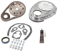 2-Piece Aluminum Timing Cover Kit for Small Block Chevy 350