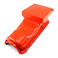 Chevy BBC 454 Gen 4 6Qt Drag Rear Sump 2Pc Rms Orange Oil Pan