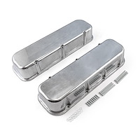 PCE314.1027.01 Chevy BBC 454 Aluminum Plain Valve Cover - Tall w/o Hole