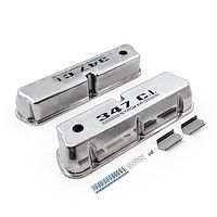 Aluminum Valve Covers Small Block Ford 289/302/351W, with 347 Stroker Logo [Polished]