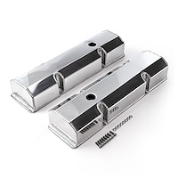 Fabricated Aluminum Valve Covers for Small Block Chevy 350 [Tall with Hole]