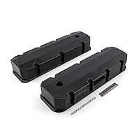 PCE314.1105.03 Chevy BBC 454 Fabricated Valve Covers Black Tall w/ Hole