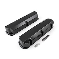 PCE314.1115.03 Ford SB 289 302 351 Windsor Fabricated Valve Covers Black Tall w/o Hole