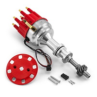 PCE376.1107.01 Ford 302 351C Cleveland Early 460 8000 Series Pro Billet Distributor Red