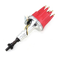 PCE376.1107.02 Ford 302 351C Early 460 8000 Series Pro Billet Distributor Vacuum Red Screw-on
