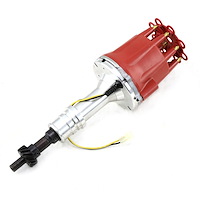 PCE376.1107.04 Ford 302 351C Early 460 8000 Series Pro Billet Distributor Red Screw-on