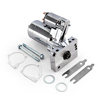 PCE393.1020.02 Mini High-Torque Starter for Small, Big Block Chevy Engines [Chrome]