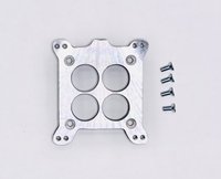 Carburetor Adapter for Flathead 4-Barrel Intake, Accepts Carter AFB/Edelbrock/Holley 4-Barrel [Aluminum]