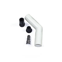 White Ceramic Spark Plug Boot - 45 Degree - Fits 8 mm Wire