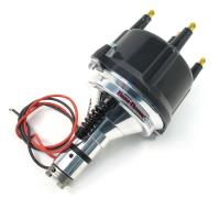 PerTronix D186810 Flame-Thrower Electronic Distributor Billet VW Type 1 Engine Plug and Play with Ignitor Non Vacuum Black Cap