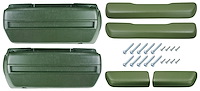 BK16JG Armrest Kit, 1968-69 Front Pads/Bases w/Rear Pads Only