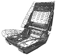 CH25749-RH Bucket Seat Frame for 1966-68 GM A Body [Right/Passenger Side]