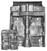 Complete Floor Pan for 1970-1972 GM A-Body Models Without Rocker Panels [Steel, EDP Coated]