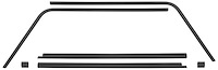 Interior Rear Window Headliner Seal Strips 1964-67 Chevy El Camino