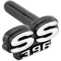 Steering Wheel Emblem for 1968 Chevy Chevelle, El Camino SS 396 [Black & Silver]