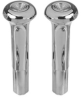 PZ0016 Knobs, Door Lock, 1968-88 Chrome, Smooth, Pair