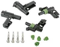 Weatherpack Connector Kit (1) Male, (1) Female, Terminals