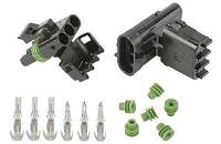 Weatherpack Connector Kit (1) Male, (1) Female, Terminals