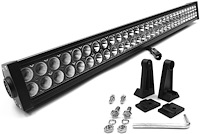 CREE LED Double Row Light Bar with Chrome Light Panel [30 in. Straight]