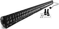 CREE LED Double Row Light Bar with Black Light Panel [50 in. Straight]