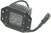 CREE LED Flood Light with Black Light Panel [3 in. Cube, Flush Mount, Black]