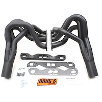 Black Hi-Temp Coated Headers 1962-1967 Chevy II/Nova Small Block 265-400 Fenderwell Exit 2" Tube Diameter